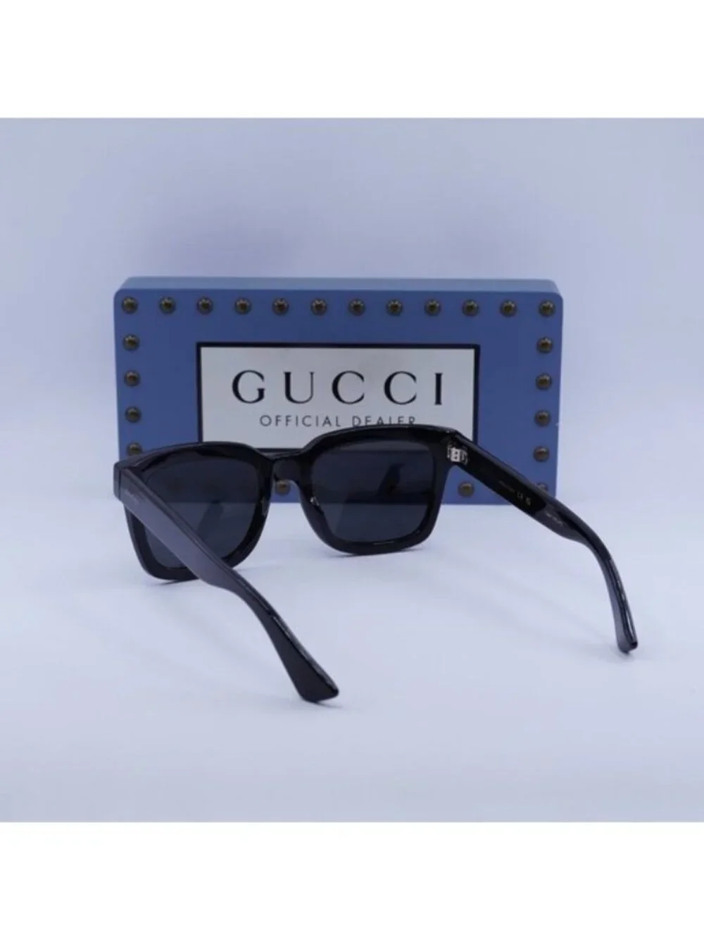 Gucci GG0001SN 001 Square Sunglasses - Black/Grey